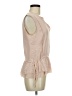 Tory Burch 100% Polyester Tan Sleeveless Blouse Size 8 - photo 4