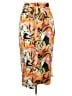 Never Fully Dressed 100% Viscose Print Orange Casual Skirt Size 18 - photo 2