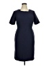Halogen Solid Blue Casual Dress Size 14 Petite - photo 1