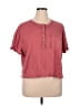 Torrid 100% Cotton Pink Short Sleeve Top Size 1X Plus (1) - photo 1