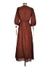 Taylor 100% Polyester Polka Dots Brown Casual Dress Size 4 - photo 2