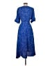 DKNY 100% Polyester Blue Cocktail Dress Size S (estimated) - photo 2
