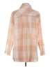 John Mark Checkered-gingham Orange Long Sleeve Blouse Size S - photo 2