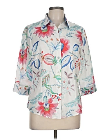 Mario Romano 3/4 Sleeve Button-Down Shirt (view 1)