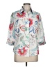 Mario Romano 100% Linen Floral Ivory 3/4 Sleeve Button-Down Shirt Size L - photo 1