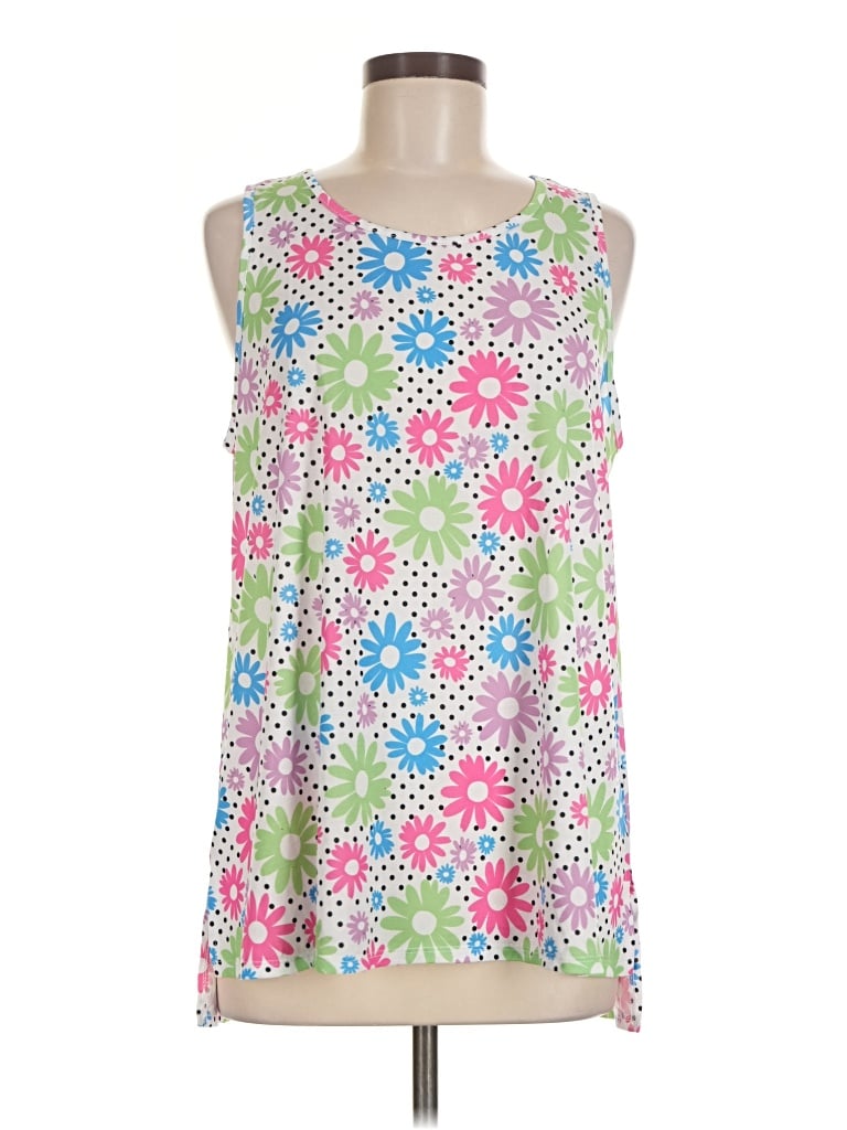 Pre-owned Honeyme Tank Top Green Square Neckline Tops