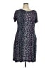 Connected Apparel Polka Dots Purple Casual Dress Size 16 - photo 1
