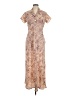 Jonathan Martin 100% Polyester Print Tan Casual Dress Size 9 - photo 1