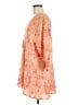 AaKaa 100% Rayon Floral Orange Casual Dress Size M - photo 5