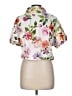 Zara Floral White Short Sleeve Blouse Size M - photo 2