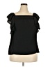 Unbranded 100% Polyester Black Short Sleeve Top Size 2X - photo 1