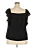 Unbranded 100% Polyester Black Short Sleeve Top Size 2X - photo 2