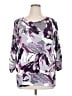 JM Collection Purple 3/4 Sleeve Blouse Size XL - photo 1