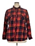 Natural Reflections 100% Cotton Plaid Red Long Sleeve Button-Down Shirt Size 2X - photo 1