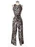 Banana Republic 100% Polyester Animal Print Brown Jumpsuit Size 2 - photo 1