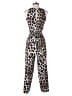 Banana Republic 100% Polyester Animal Print Brown Jumpsuit Size 2 - photo 2