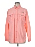 Columbia 100% Nylon Orange Long Sleeve Button-Down Shirt Size M - photo 1