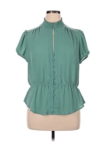 New York & Company Short Sleeve Blouse (view 1)