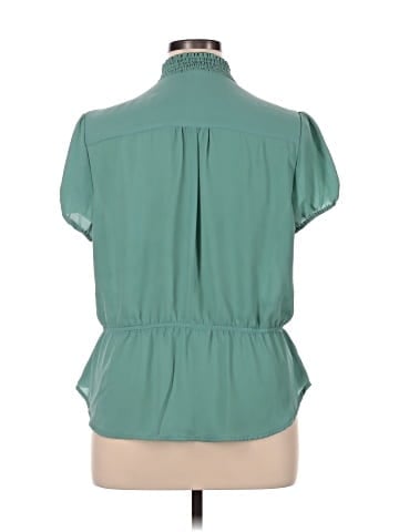 New York & Company Short Sleeve Blouse (view 2)