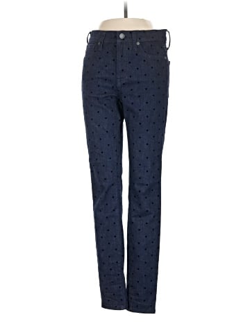 Madewell 9" Mid-Rise Skinny Jeans: Flocked Dots Edition (view 1)