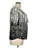 Milano 100% Polyester Silver Short Sleeve Blouse Size XL - photo 4