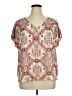 Gibson Latimer 100% Polyester Pink Short Sleeve Blouse Size XL - photo 1