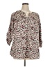 Daniel Rainn 100% Polyester Floral Ivory 3/4 Sleeve Blouse Size 1X - photo 1