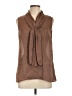 Adiva 100% Polyester Brown Sleeveless Blouse Size L - photo 1