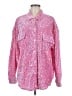 White Birch 100% Cotton Paisley Pink Long Sleeve Button-Down Shirt Size M - photo 1