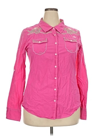 Roar 3/4 Sleeve Button-Down Shirt (view 1)