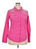 Roar 100% Cotton Pink 3/4 Sleeve Button-Down Shirt Size XXL - photo 1