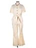 ASOS Design 100% Cotton Metallic Ivory Jumpsuit Size 14 - photo 1