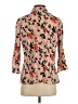 Fred David Floral Orange 3/4 Sleeve Blouse Size S - photo 2
