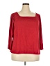 IMAN Red 3/4 Sleeve Top Size 2X - photo 1