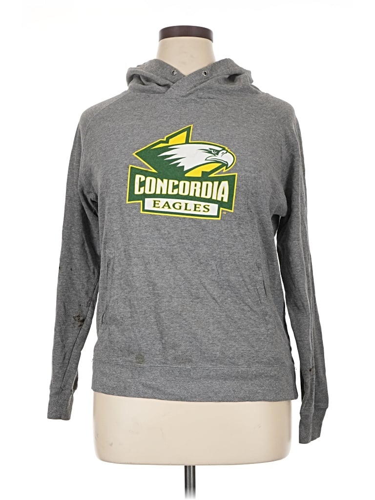 Pre-owned Jansport Pullover Hoodie In Gray