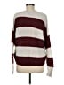 Madewell Stripes Burgundy Pullover Sweater Size M - photo 2