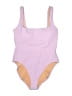 J.Crew Color Block Purple One Piece Swimsuit Size 16 - photo 1
