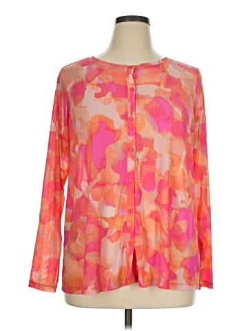 LOGO by Lori Goldstein Long Sleeve Blouse (view 1)