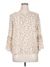Charming Charlie 100% Polyester Ivory 3/4 Sleeve Blouse Size XL - photo 1