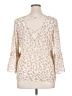 Charming Charlie 100% Polyester Ivory 3/4 Sleeve Blouse Size XL - photo 2