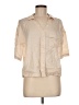 Eberjey 100% Tencel Tan 3/4 Sleeve Button-Down Shirt Size M - photo 1