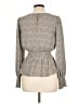 Sienna Sky 100% Polyester Gray Long Sleeve Blouse Size L - photo 2