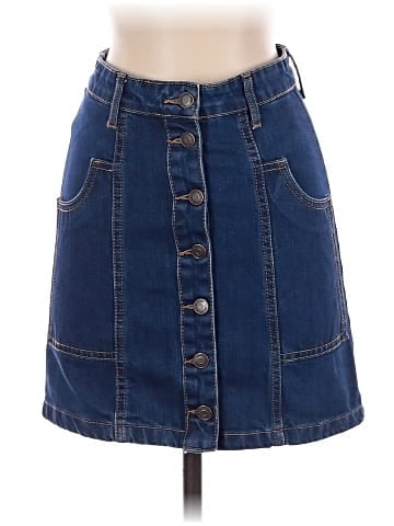 Stradivarius Denim Skirt (view 1)