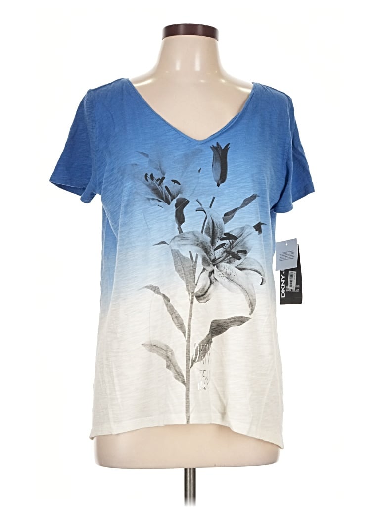 Pre-owned Dkny Jeans Short Sleeve T-shirt In Blue
