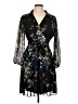 DKNY 100% Polyester Floral Black Cocktail Dress Size 12 (petite) - photo 1