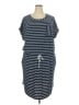 Terra & Sky Stripes Blue Casual Dress Size 2X - photo 1