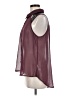 Studio Y 100% Polyester Burgundy Sleeveless Blouse Size M - photo 5