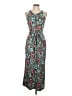 Talbots Paisley Teal Casual Dress Size Lg Petite - photo 1