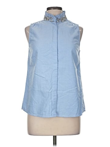 J.Crew Factory Store Sleeveless Button-Down Shirt (view 1)