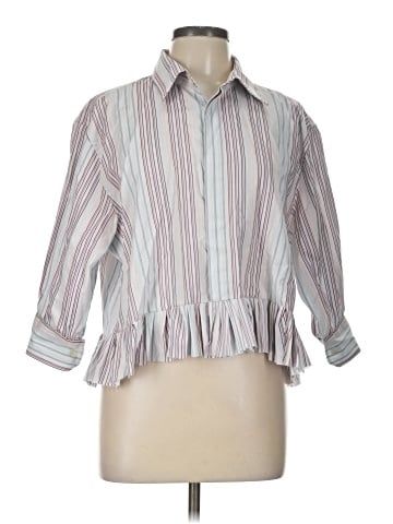 Calvin Klein 3/4 Sleeve Button-Down Shirt (view 1)